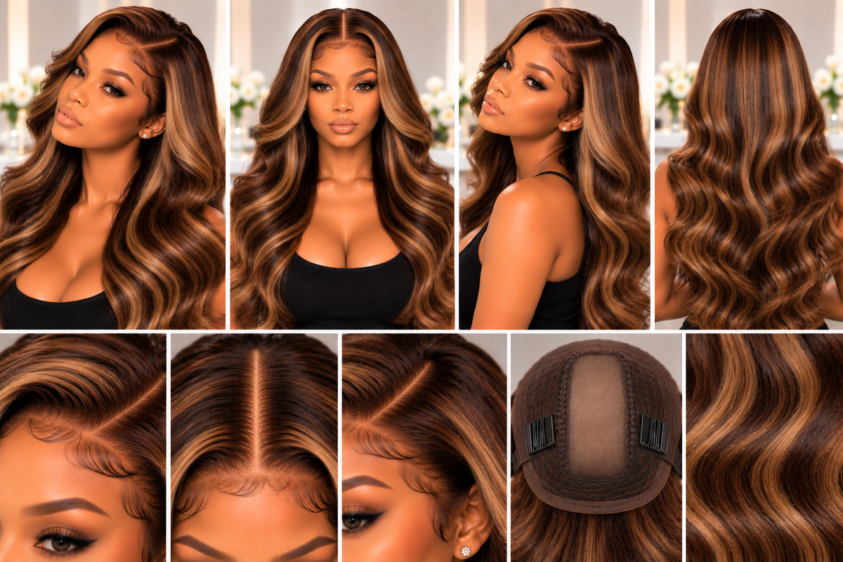 Ruby — Honey Blonde Highlight P4/27 Body Wave Lace Front Wig | 13x4 HD Lace