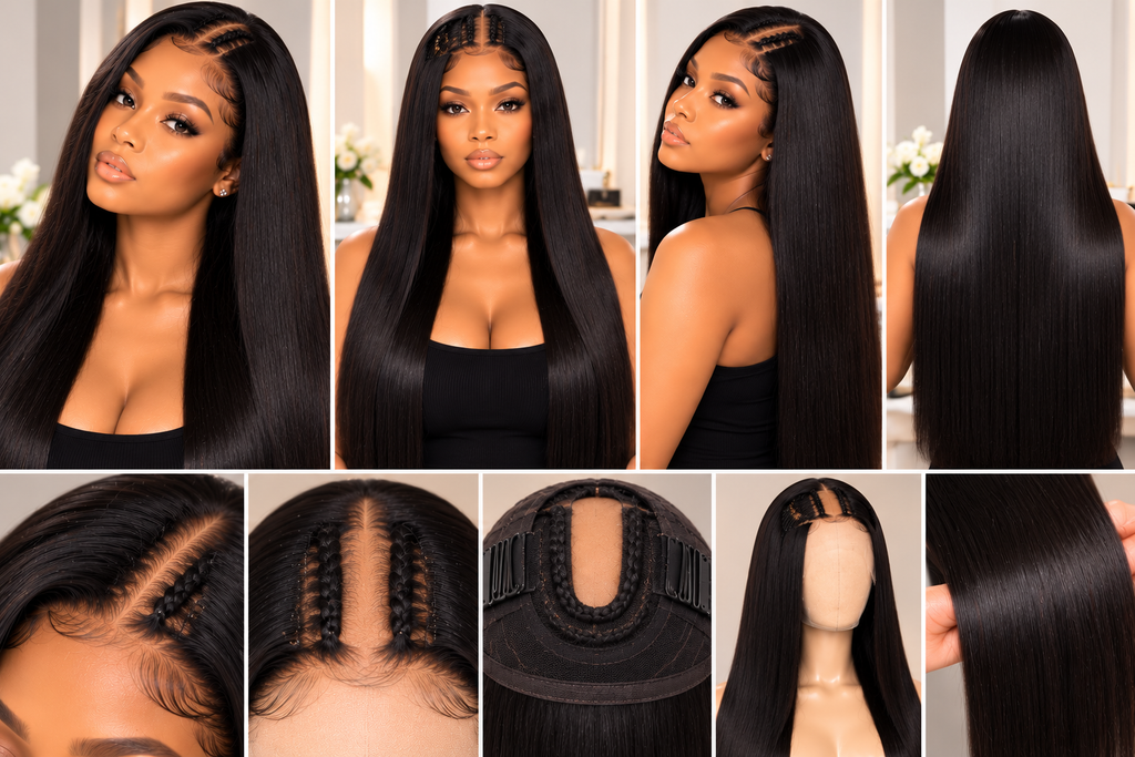 Maya — U-Part Straight Wig | Blend-Your-Own-Edges Human Hair