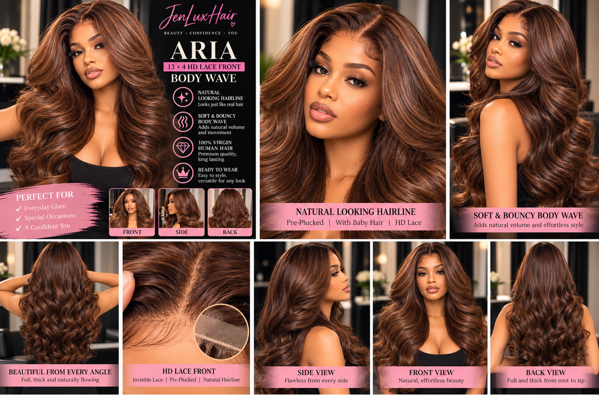 Aria — 13x4 HD Lace Front Body Wave Wig | 100% Virgin Human Hair