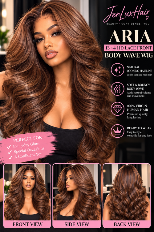 Aria — 13x4 HD Lace Front Body Wave Wig | 100% Virgin Human Hair