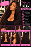 Imani — 5x5 HD Lace Closure Kinky Straight Wig | Natural Blow-Out Texture
