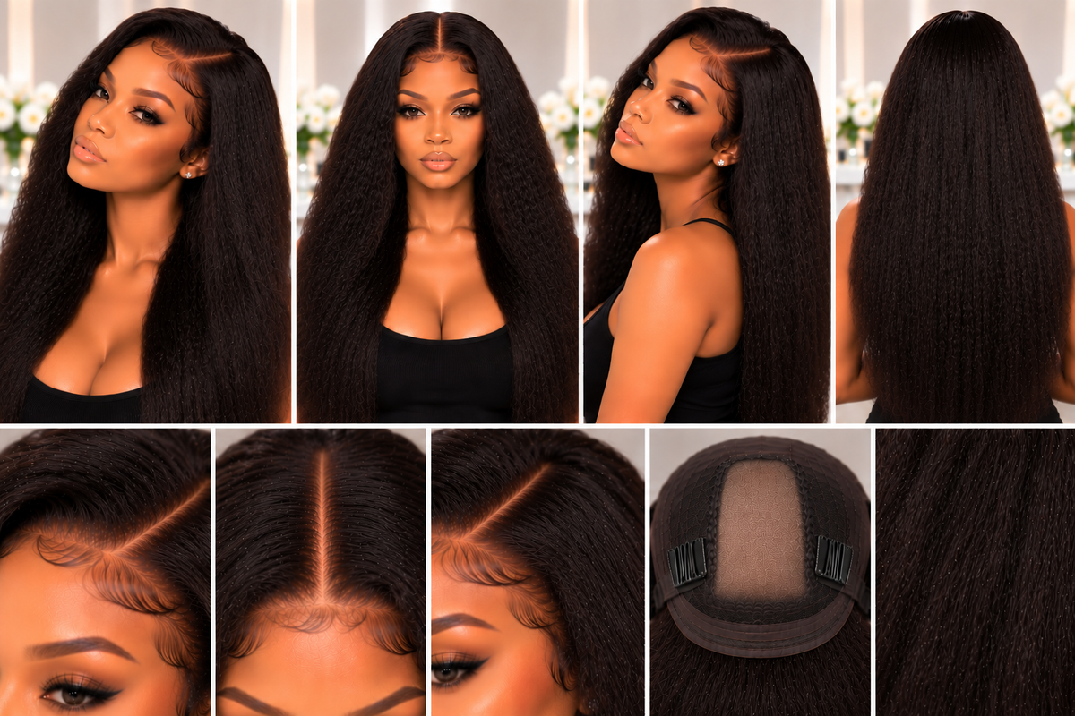 Imani — 5x5 HD Lace Closure Kinky Straight Wig | Natural Blow-Out Texture