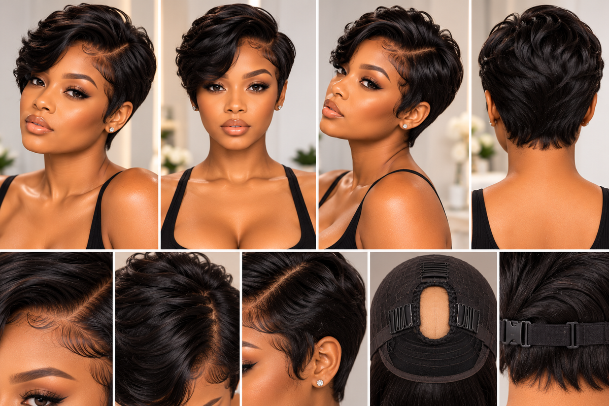 Tiana — Pixie Cut Human Hair Wig | Glueless Short Crop with HD Lace