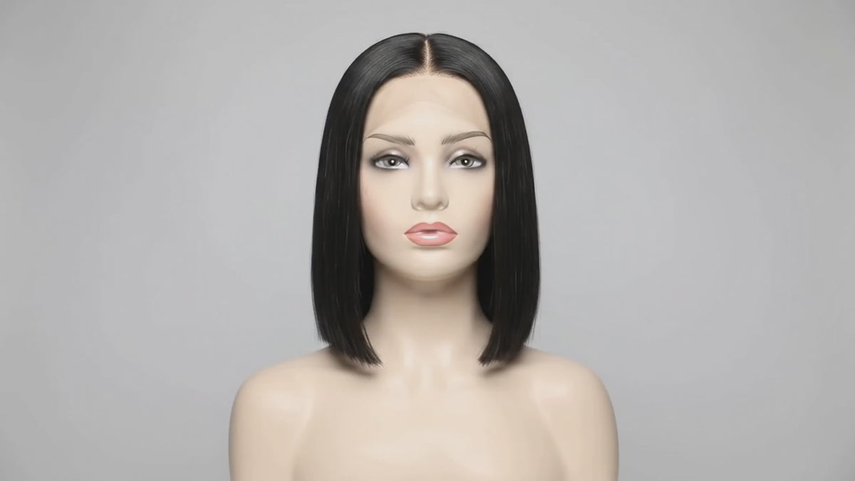 Video of the Cleo straight bob wig on a mannequin