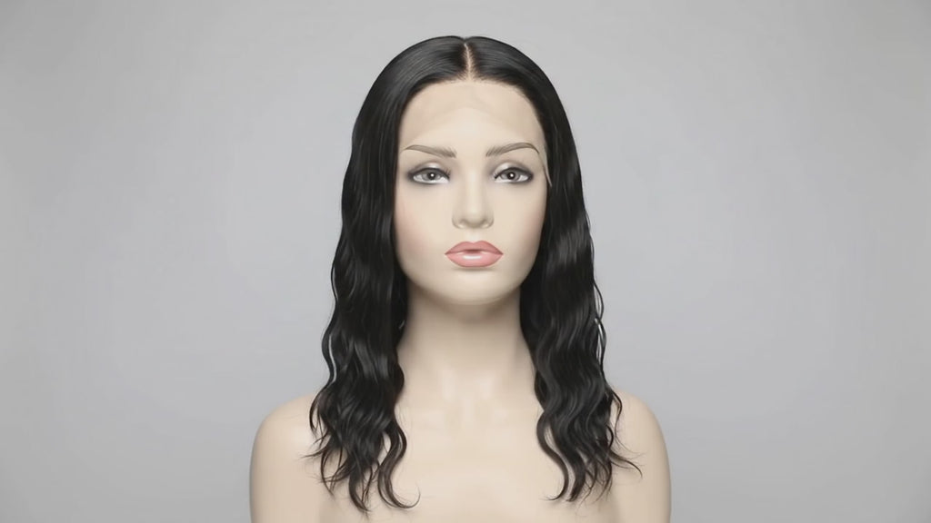 Video of the Amara 13x6 water wave wig on a mannequin