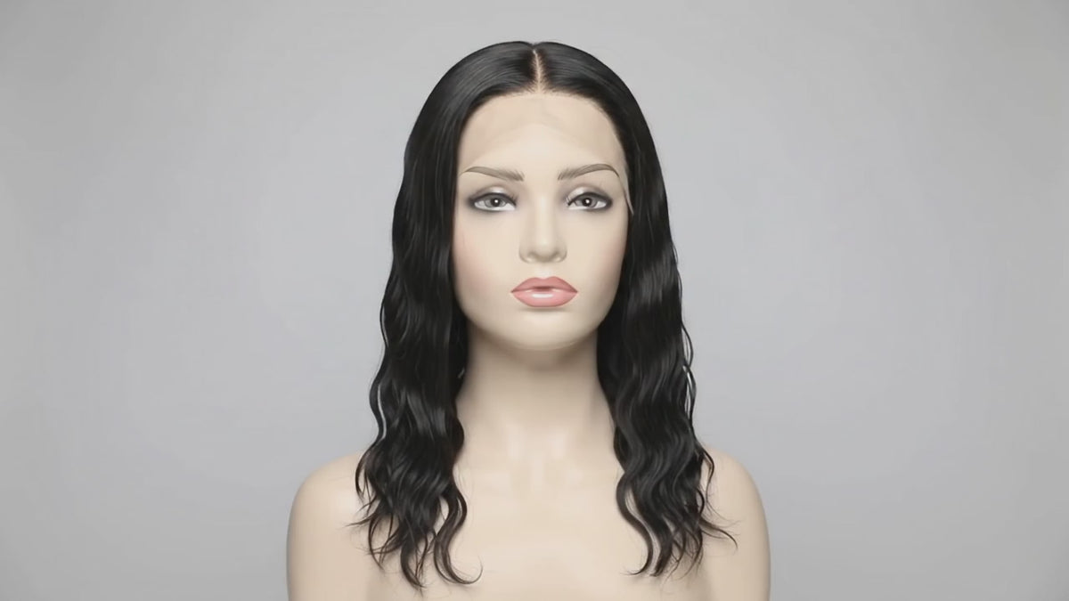 Video of the Amara 13x6 water wave wig on a mannequin